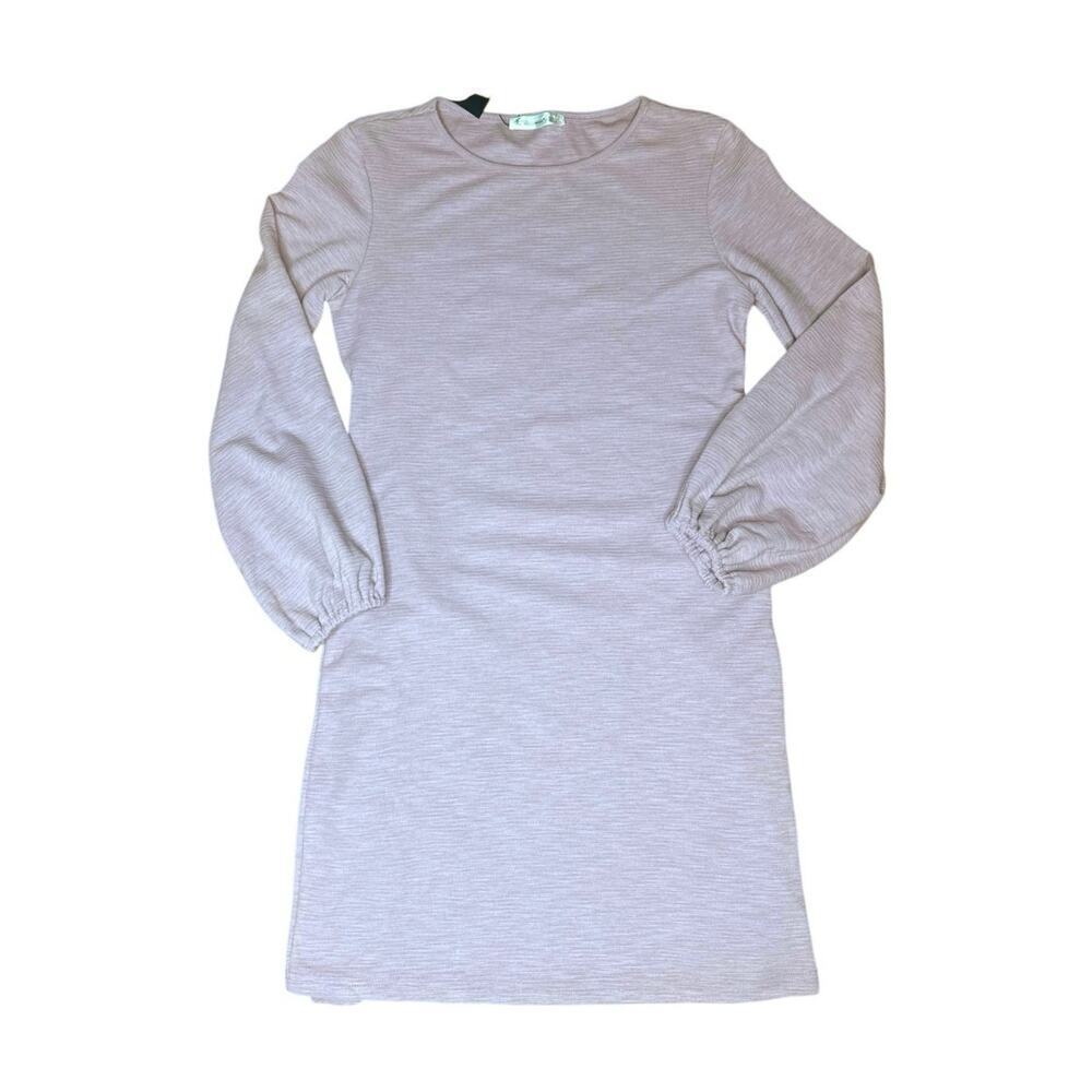 R. Vivimos Women’s Small Dress NWT Bow Tie Back Long Sleeve Casual Midi